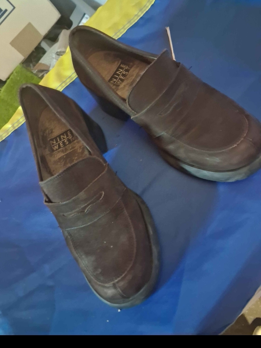 Nine West Men's Dark Brown Slip-On Loafers